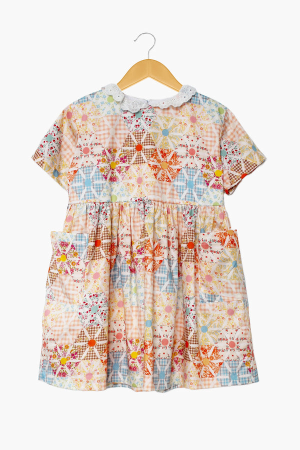 Betty Patchwork Print Dress