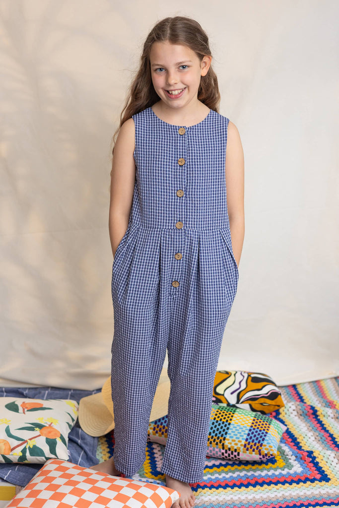 Elsie Check Jumpsuit